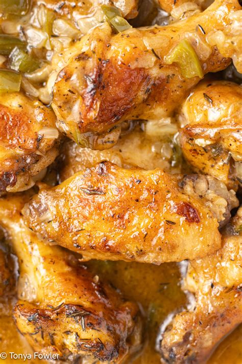 Smothered Chicken Wings - The Midwest Kitchen Blog