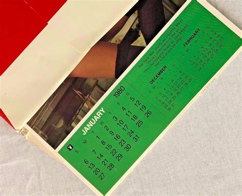 Vtg 1980 Playboy Playmate Calendar w/Paper Cover Sleeve Wall Hanging ...