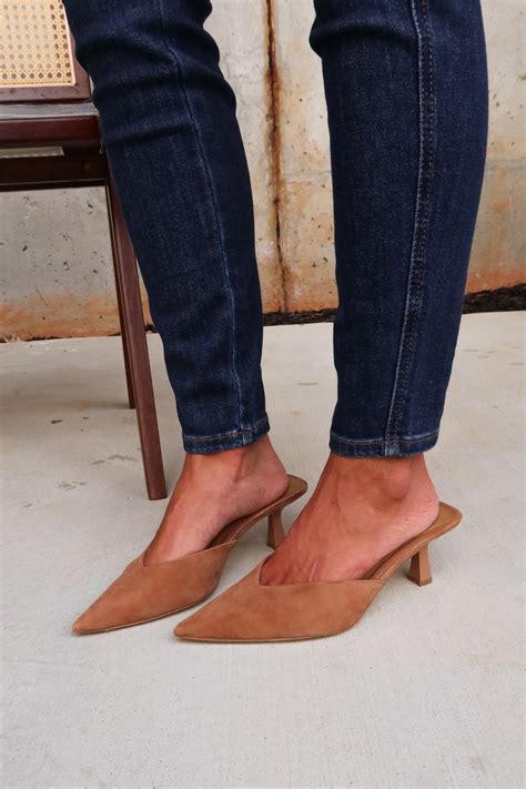 Steve Madden Mod Chestnut Suede Dress Mule - Lizard Thicket