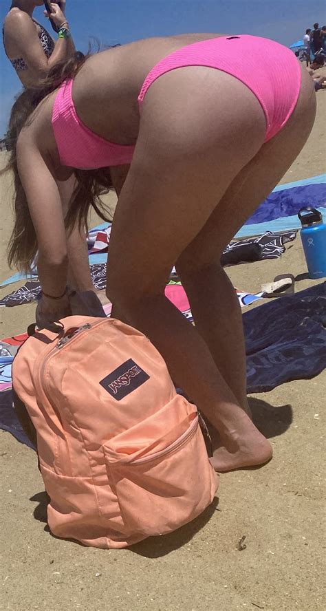 Blonde college girl bending over in bikini plus others - Beach & Bikini ...