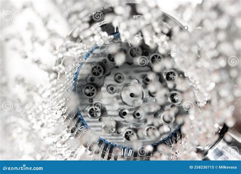 The Water Drops Running from the Shower Head Stock Image - Image of liquid, close: 258230715