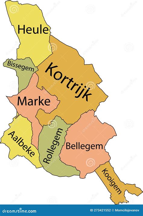 Map Of Kortrijk Belgium