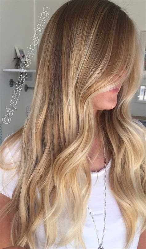 golden sunkissed blonde balayage long hair balayage hair color | Blonde ...
