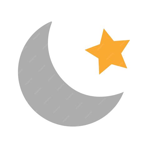 Premium Vector | Illustration of a crescent moon and star. Islamic symbol.