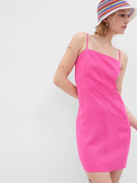 Linen-Blend Mini Dress | Gap