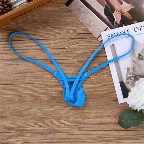 Men's Sheer Mesh Low-Rise Bikini Thong G-string Briefs Tanga Underwear ...