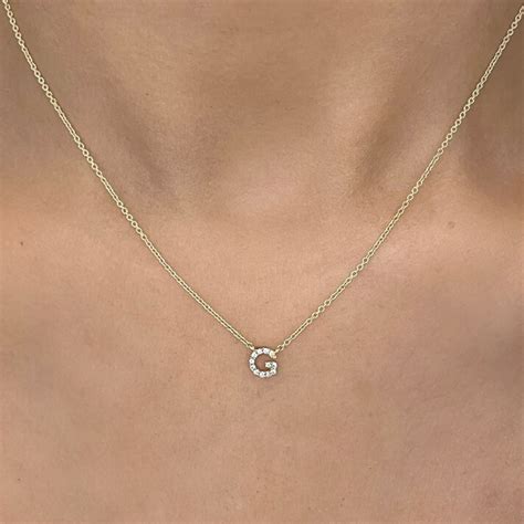 Tiny Diamond Initial Necklace – RWFJ