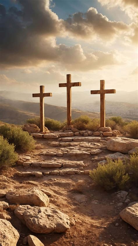 Download Calvary_ Hill_ Three_ Crosses Wallpaper | Wallpapers.com