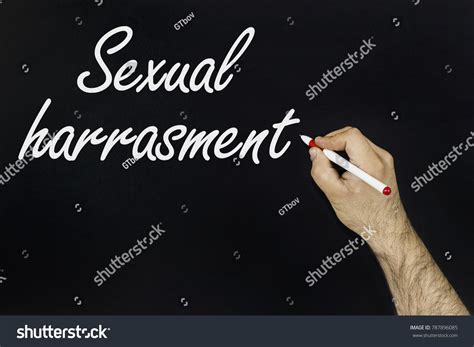 Sexual Harassment Meme Text On Blackboard Foto Stok 787896085 ...