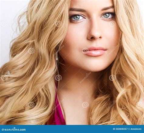 Hairstyle, Beauty and Hair Care, Beautiful Blonde Woman with Long Blond ...