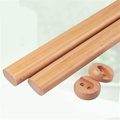 Wood Oval Wardrobe Closet Rod for Hanging Clothes Premium Closet Pole ...