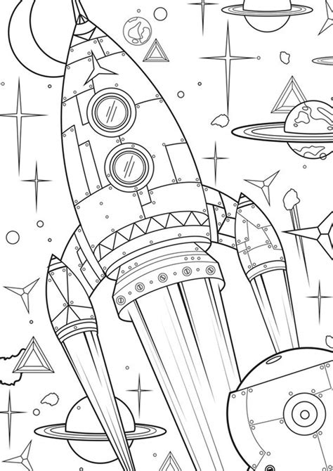 Free & Easy To Print Space Coloring Pages - Tulamama