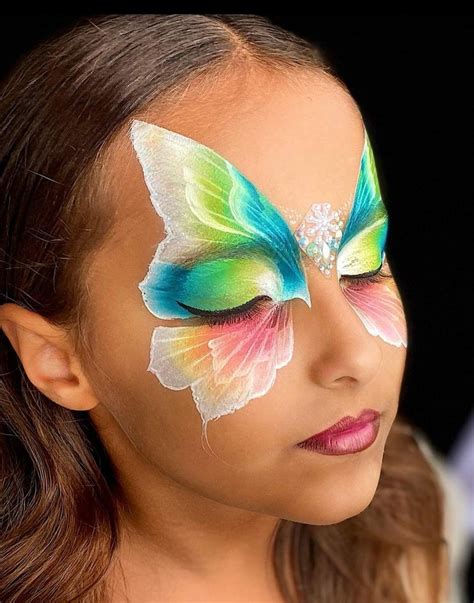 Pin by Ana on Butterfly | Rainbow face paint, Girl face painting, Face ...
