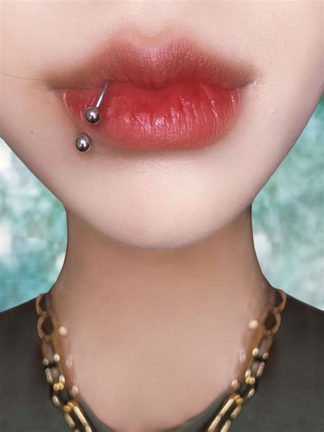 ROMWE Goth Ball Decor Labret Lip Ring | Anillos de labio, Aretes para ...
