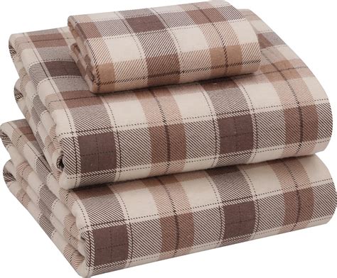 Amazon.com: RUVANTI Flannel Sheets Twin Size - 100% Cotton Double ...