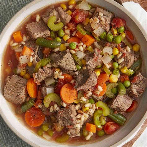 Vegetable Beef Soup Recipe With Barley at Aidan Zichy-woinarski blog