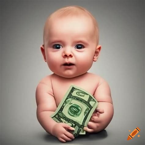 Baby holding money on Craiyon