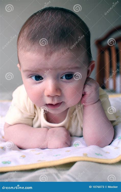 Baby thinking stock image. Image of three, cute, fist - 1076073
