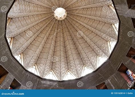Inside Dome of the Basilica of the Annunciation. Nazareth Editorial ...