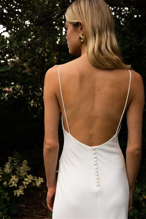 The Own Studio // 002 - Slip Dress Low Back Wedding Dress | Womens wedding dresses, Wedding gown ...