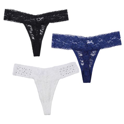 Xmarks 1/3 Pack Lace Thongs for Women Seamless Underwear Sexy Thongs ...