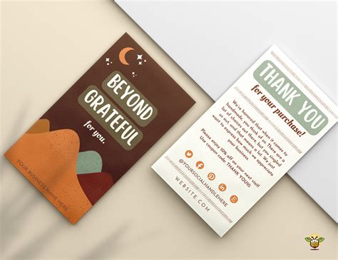 Small Business Thank You Card Template, Business Card Size Template ...
