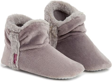 Dunlop Women Bootie Slippers, Ladies Quality Ankle Slippers Memory Foam ...