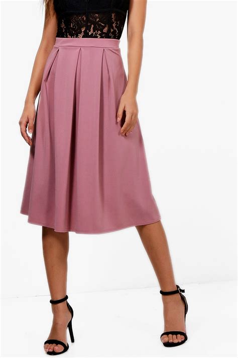 Basic Box Pleat Midi Skirt | Pleated midi skirt, Midi skirt, Skirts