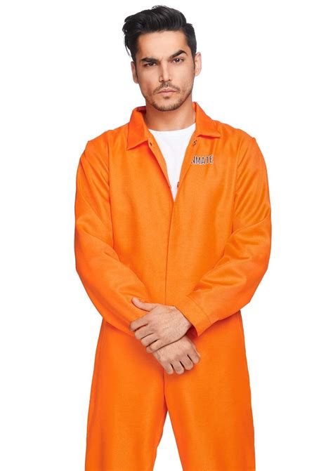 Orange Prison Jumpsuit, Men Halloween Costume | Leg Avenue