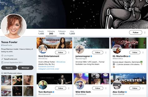 Tessa's latest Twitter follow is Vivid Entertainment (Porn Company). Is ...