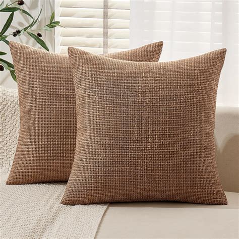 Amazon.com: MIULEE Burlap Linen Throw Pillow Covers 20x20 Inch Set of 2 ...