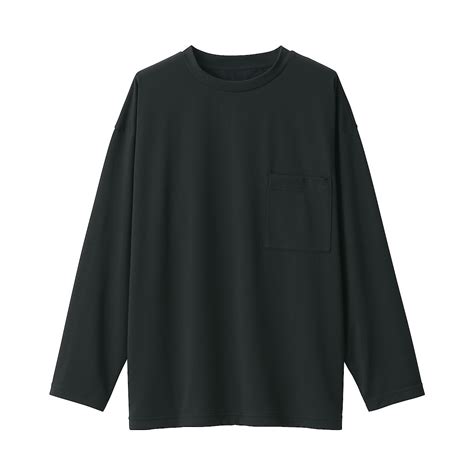 Unisex Easy-Clean Quick Dry Crew Neck Long Sleeves Tee | 無印良品 MUJI