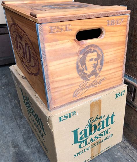 JOHN LABATT BEER CRATE WITH ORIGINAL BOX