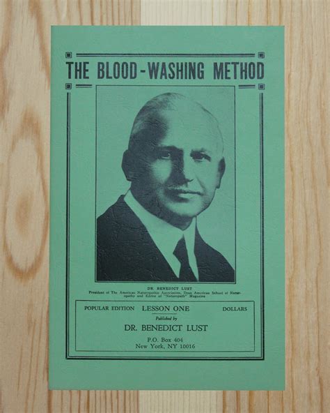 THE BLOOD-WASHING METHOD - Benedict Lust Publications