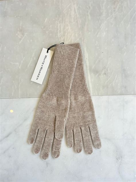White + Warren - Cashmere Long Texting Glove in Sandwisp Heather – Blond Genius
