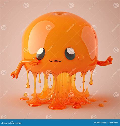 Orange Bubblegum Character Jelly Candy Ai Generate Stock Illustration ...