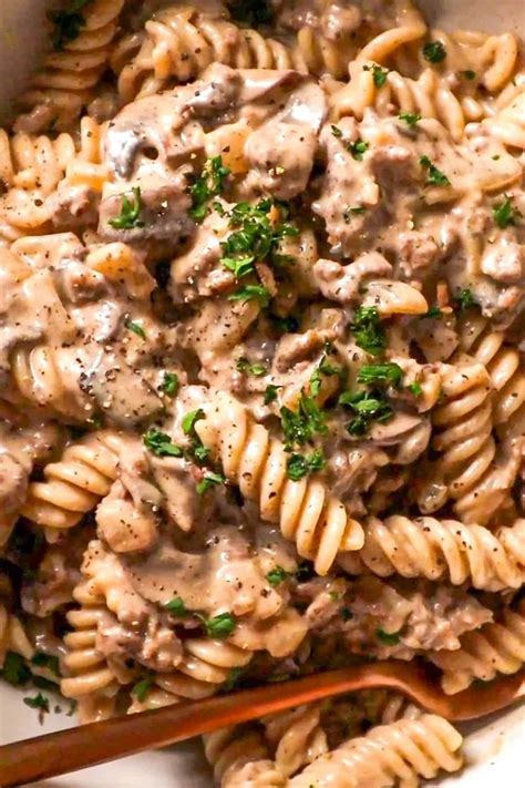Homemade Beef Stroganoff Hamburger Helper - Must Love Garlic