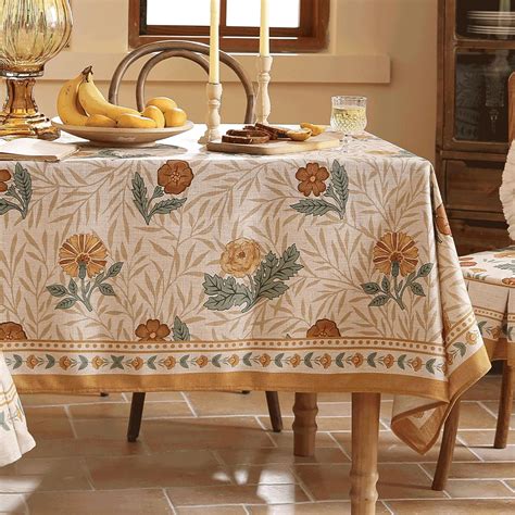 Amazon.com: patdrea French Linen Tablecloth Soft Durable Floral Table ...