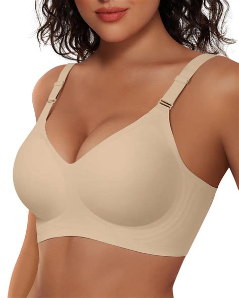 Vertvie Womens Wireless Bras No Underwire Push Up Bra Seamless ...