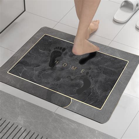 LSLJS Bathroom Rugs, 15.7"x23.6" Diatomaceous Marble Style Thin Floor ...