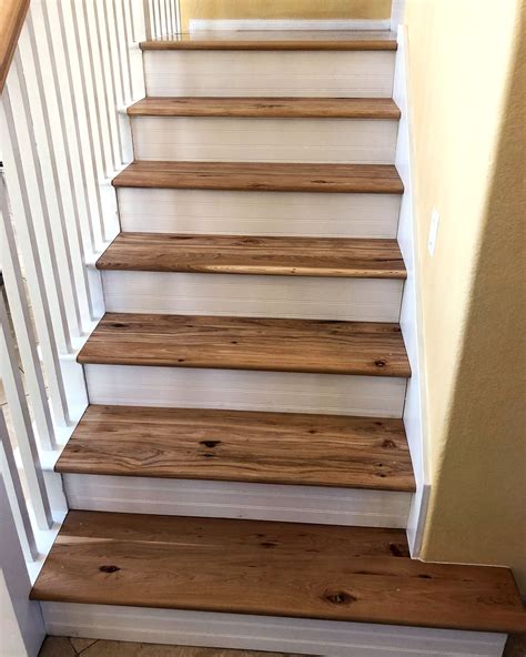 Hickory Hardwood Stair Treads Hickory Stair Treads Rustic