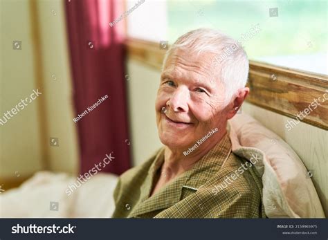 Sick Old Man Pajamas Lies Bed Stock Photo 2159965975 | Shutterstock