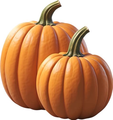 AI generated two pumpkins on a transparent background 36107952 PNG