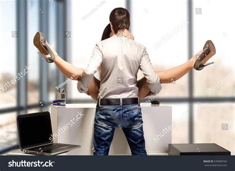 Young Beautiful Couple Having Sex Office Stock Photo 539989726 ...