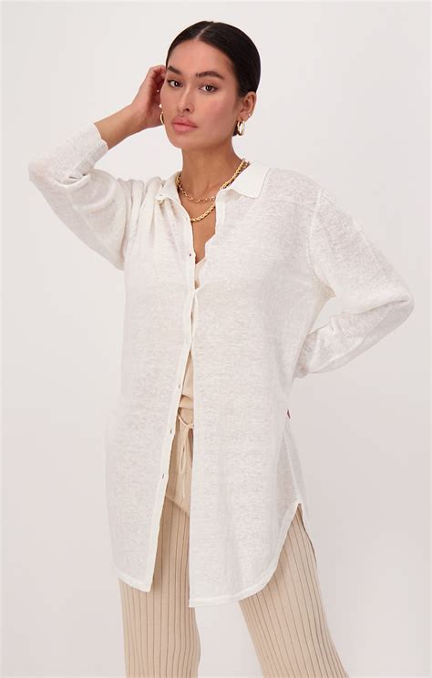 Amanda Maria Knit Linen Long Blouse - TSC.ca