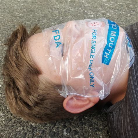 Flat CPR Resuscitation Face Shield For First Aid Protection Elastic ...
