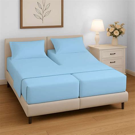 Split King Sheets- 5 Piece Adjustable Split King Sheets Sleep Number ...