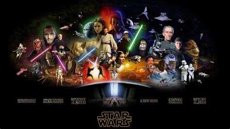 Star Wars Epic Saga HD Wallpaper – Iconic Movie Moments in Stunning Detail