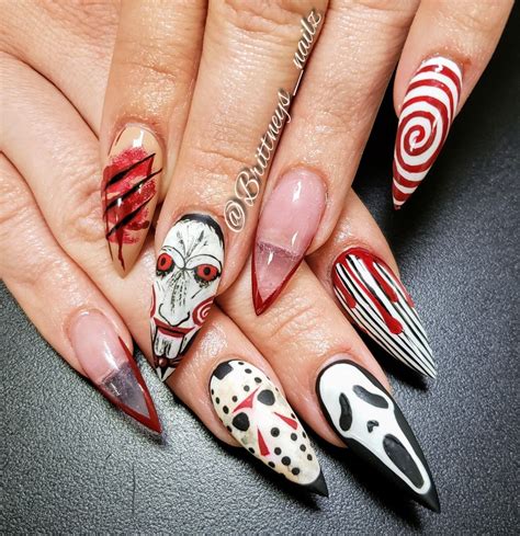 Halloween | Scary halloween nails design, Halloween nails, Horror nails