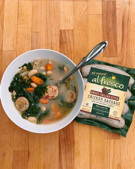 White Bean, Kale, and Al Fresco Chicken Sausage Soup - Be Clean With Janine